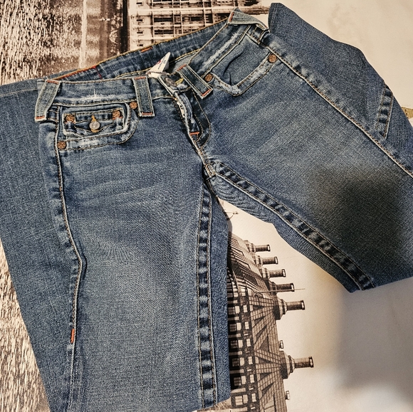 True Religion joey boot cut Denim Jeans light Wash women's size 25x29 - Picture 10 of 10